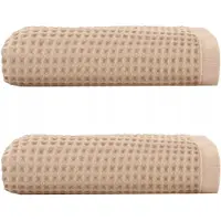 Zwoltex Wafel Handdoeken Set 50x90 & 70x140 - Natuurlijk Beige