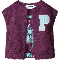 Pom Amsterdam Dames Blazers Gilet - Teddy Baseball Plum - Bordeaux - Maat 44