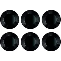 Luminarc Harena Platte Dinerborden Zwart - Set van 6 (25 cm)