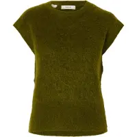 Selected Mohairmix Gebreid Gilet Dames Groen S