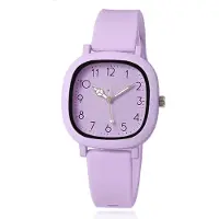 LGT JWLS LGT Lila dameshorloge – pastel quartz met zachte siliconen band