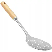 Ambition Natural Schuimspaan Lepel 33cm - RVS & Beukenhout
