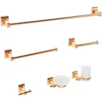 Beliani TALARA - 6-delige badkamer hardware set - Goud - Aluminium