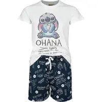 Lilo & Stitch - Disney Pyjama - Ohana Means Family - S tot XXL - voor Vrouwen - wit-blauw - Maat XXL