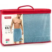 Zwoltex Heren Saunakilt - Egyptisch Katoen - Blauw 70x171cm