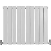 MonsterShop Design Radiator Sierradiator Verwarming - Antraciet - 600 mm x 700 mm - Inclusief Schoonmaakborstel + Bevestigingsset - Plat Horizontaal