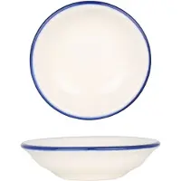 Bonna Serveerschaal linea blue porselein 9 cm (50cc) set van 4