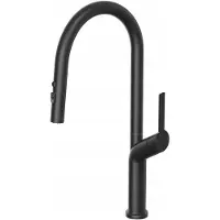 Gamma Round Pro Keukenkraan Zwart - Flexibele Uitloop & 3 Straalsoorten