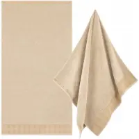 Zwoltex Elipse saunahanddoek 50x90cm beige Egyptisch katoen