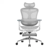 Sihoo DORO C300 JT Ergonomische Bureaustoel - Met voetsteun - Hoge Rugleuning - 4D-armleuningen - Dubbel Dynamische Lendensteun - Wit