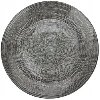 Koopman Grijs glazen plat dinerbord 28 cm