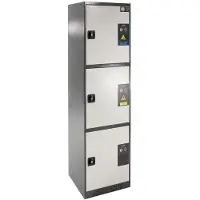ASECOS CS-CLASSIC-MultiRisk chemische opslagkast, scharnierende deuren, zuiver wit front, B 545 x D 520 x H 1950 mm