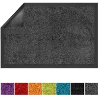 Floordirekt Vuilvangmat Use&Wash - Antislip Deurmat - Veelzijdig Inzetbaar - Antraciet - 90 x 120 cm - Onderhoudsvriendelijk, Slijtvast & Ideaal voor Hal, Entree en Woonruimte