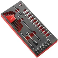 Facom module 1/4" 6-kant doppen - ratel met vergrendeling - MODM.RL2