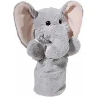 Heunec Grijze olifant handpop knuffel 25 cm knuffeldieren - Handpoppen