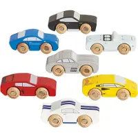 Le Toy Van Houten miniatuurvoertuigen - - Set van sportauto's - 7 auto's - FSC-gecertificeerd - Unisex