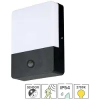 Lybardo - Buitenlamp met bewegingssensor - Wandlamp Buiten - 11.4W - Warmwit Licht