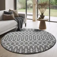 Muratap Rond boho nomade | laagpolig vloerkleed | modern tapijt | woonkamer, slaapkamer