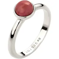 Elli Ring 'Achat' rood / zilver