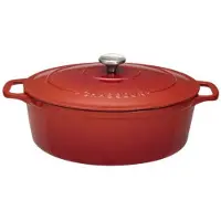CHASSEUR ovale geëmailleerde gietijzeren braadpan 33cm subliem robijn - - puc473358