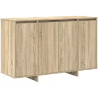 vidaXL Dressoir Sonoma Eik 120 x 41 x 75 cm Bewerkt hout