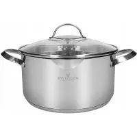 Zwieger Veron Kookpan met Deksel - 24 cm, 5.6L, RVS