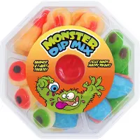 Funny Candy Halloween snoep - griezel Candy - Monster Dip Mix - Zoet - Hersenen - Ogen - Oren - Voeten - 240 Gram