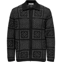 Only & Sons Gebreid vest donkergrijs / zwart