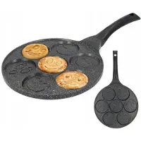 Edenberg Pan met 7 smiley gezichtjes voor pannenkoeken en eieren - 27cm