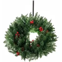 Ruhhy Kerstkrans met hanger - kerstkrans voor deur - 60 cm - met decoratie - kerst - kerstversiering