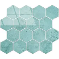 BES LED Zelfklevende Mozaïek Tegel - Afimera Baltic Blue Hexagon - Blauw - 29.2x25.4x3.3mm