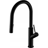 Omnires Tipton TI55BL Keukenmengkraan Zwart Mat