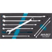 Hazet Ring-steeksleutelset 163-292/8 · Buitentwaalfkant tractieprofiel · 8-delig · 10 · 11 · 13 · 14 · 15 · 17 · 19 · 22