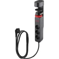Olympia Contactdoos IOIO SL 3000, 3-voudig + 2 x USB-A en 1 x USB-C, kabellengte 1,5 m, polypropeen, chocoladebruin