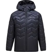 Peak Performance - Donsjassen - M Elevate Liner Hood Black voor Unisex van Gerecycled Polyester - Maat M - Zwart