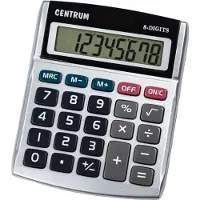 Centrum Rekenmachine/calculator - zilver - 13 x 10 - voor school of kantoor - 8 digits - calculator