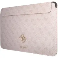 GUESS 4G Metalen Logo Computer Sleeve (13"), Laptoptas, Roze