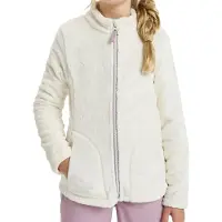 Roxy - Kinder fleeces / donsjassen - Igloo Girl Whisper Whit Big Flower Emboss voor Unisex - Kindermaat 10 jaar - Wit