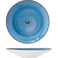 Wilmax Diepe Porseleinen Kom - Blauw, 25,5 cm, 350 ml