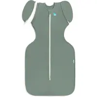 Love to Dream Babyslaapzak Swaddle Up - Inbakeren afbouwen - Baby 6-9 maanden - 8.5-11 kg - All Season - 1.0 TOG - Dark Olive