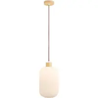 House Nordic Plafondlamp Argalo - Wit Glas - Ø20x38cm