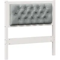 vidaXL Hoofdbord Anders Wit en lichtgrijs 80 cm Massief grenenhout