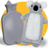 Pasper XXL kruik met hoes 3.5 liter - naadloos ontwerp - warmwaterkruik - 8 uur warmte - koala - kruikzak