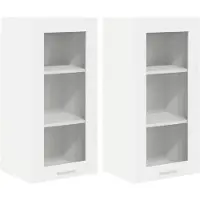 vidaXL Hangkast 2 pcs Wit Bewerkt hout