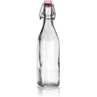 Bormioli Rocco Glazen fles met clipsluiting 1L - Ideaal voor saus, olie en drankjes