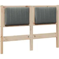 vidaXL Gestoffeerd hoofdbord Bruin 120 cm Massief grenenhout
