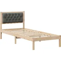 vidaXL Bedframe Donkergrijs 90 x 190 cm Massief grenenhout