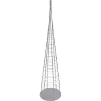 Mendler Decoratieboom -O91, kerstboom, sierboom, kerstversiering, kerstboom om te versieren, metaal 160 cm ~ zilverkleurig