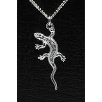MOOYE ® - Collectie Zilveren Salamander/Gekko ketting hanger