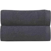 Sorema Graccioza handdoek (2 stuks) gekamd katoen, 70x140cm - STORM donker grijs